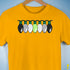 Agender Pride Christmas Lights Premium Unisex T-Shirt - Gold